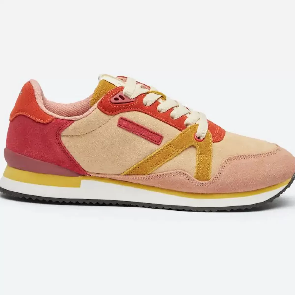 Danefæ Sneakers>M.Moustache Andre Running Sneakers Suede Rose Nude Jaune