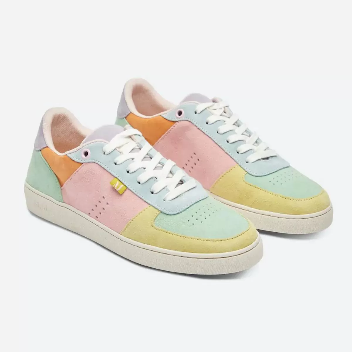 Danefæ Sneakers>M.Moustache Marie Low Sneakers Suede Citron Vert Deau Ciel