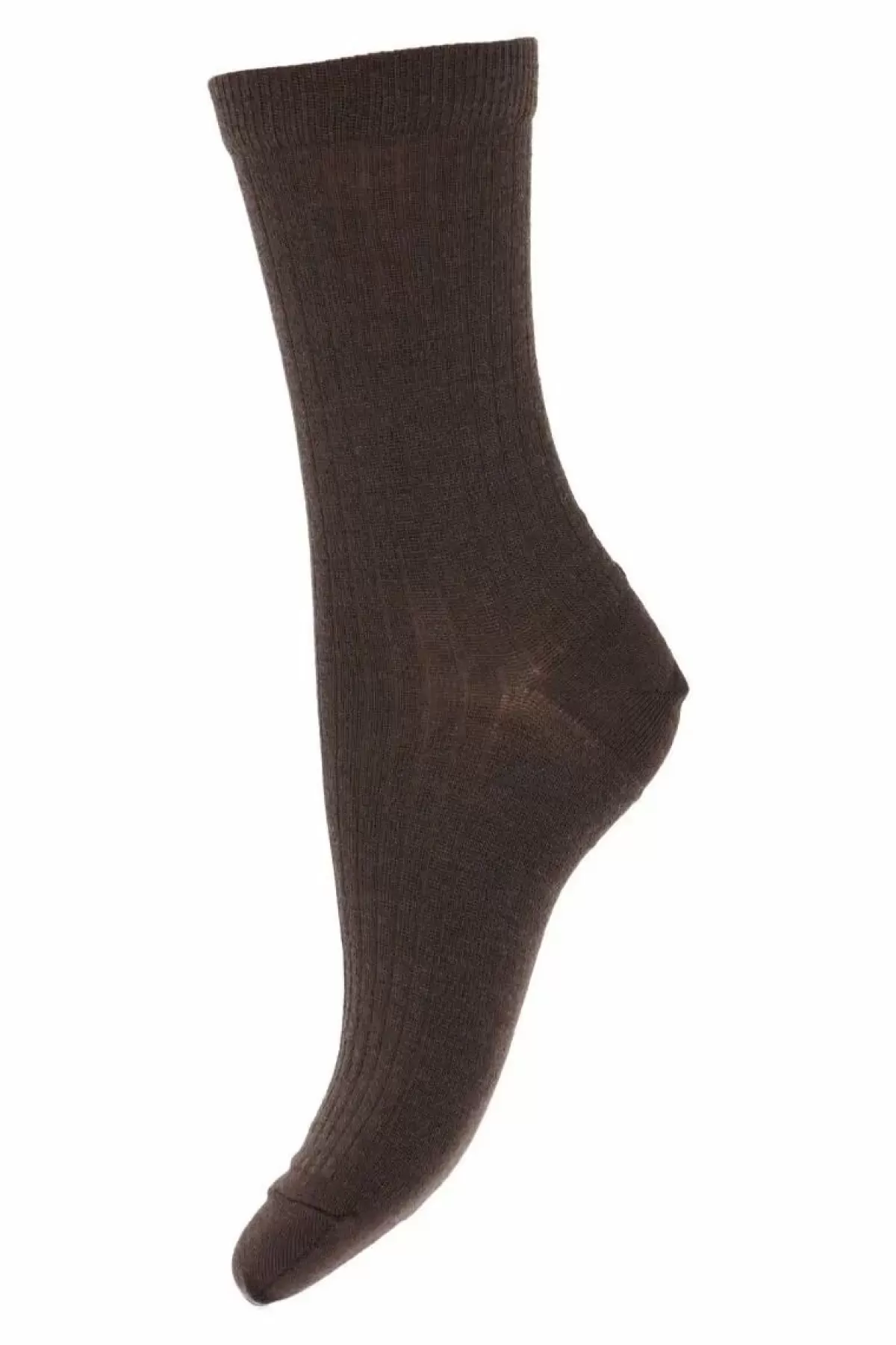 Danefæ Socken Und Strümpfe>Mp Wool Rib Socks Dark Brown-541