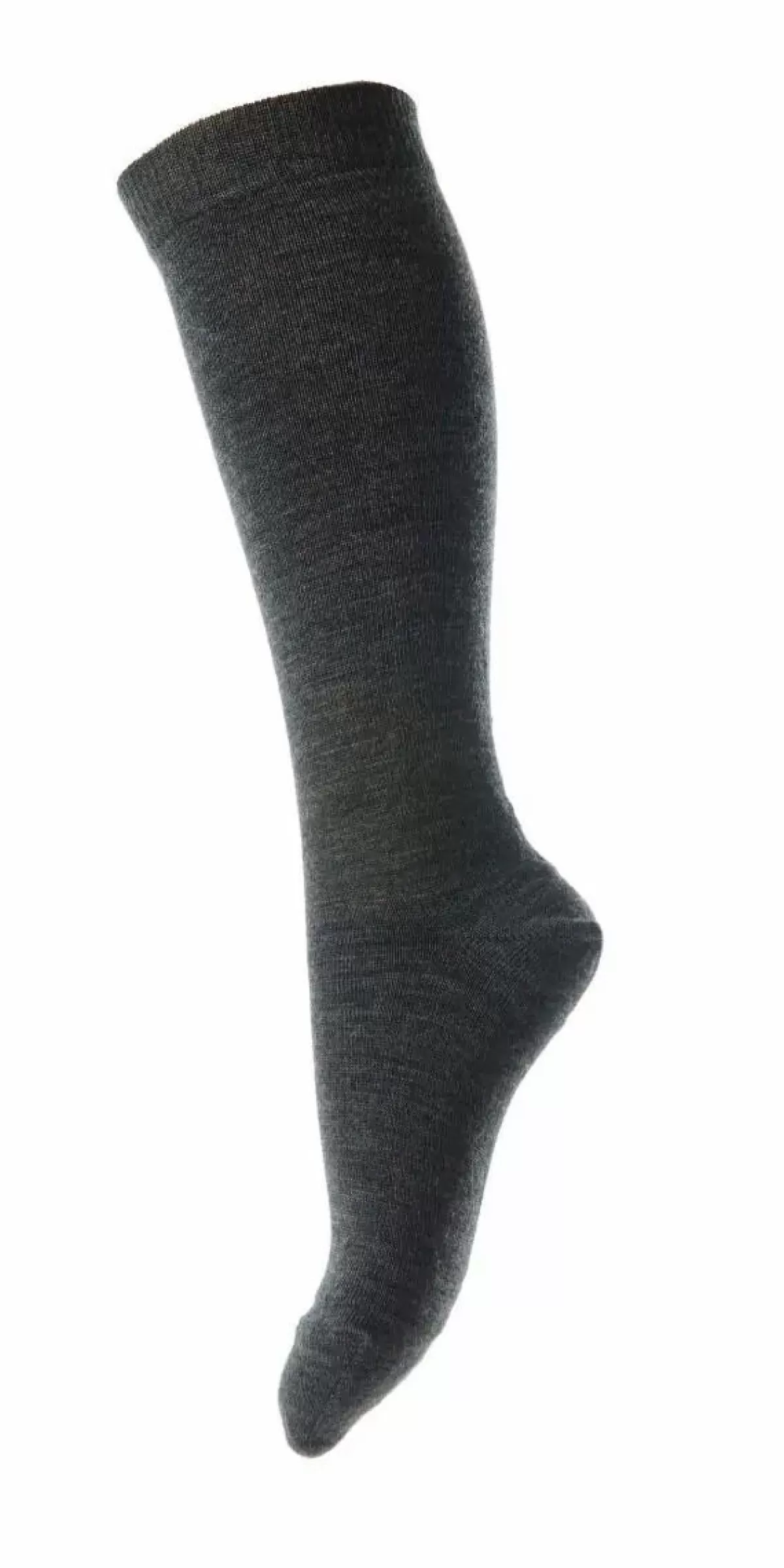 Danefæ Socken Und Strümpfe>Mp Wool/Cotton Knee Socks Dark Grey Melange-497