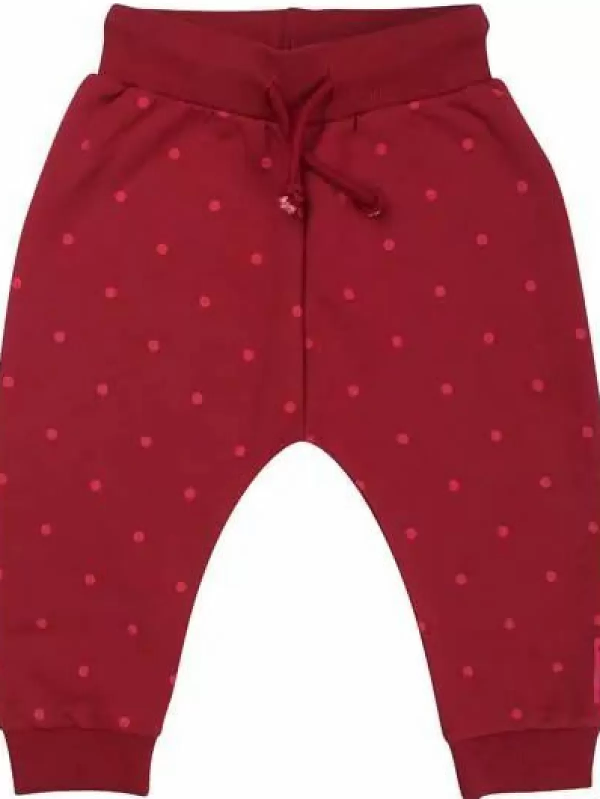 Outlet Organic - Daneboeg Pants Dark Red/Love Pink Fun Dots Baby Hosen