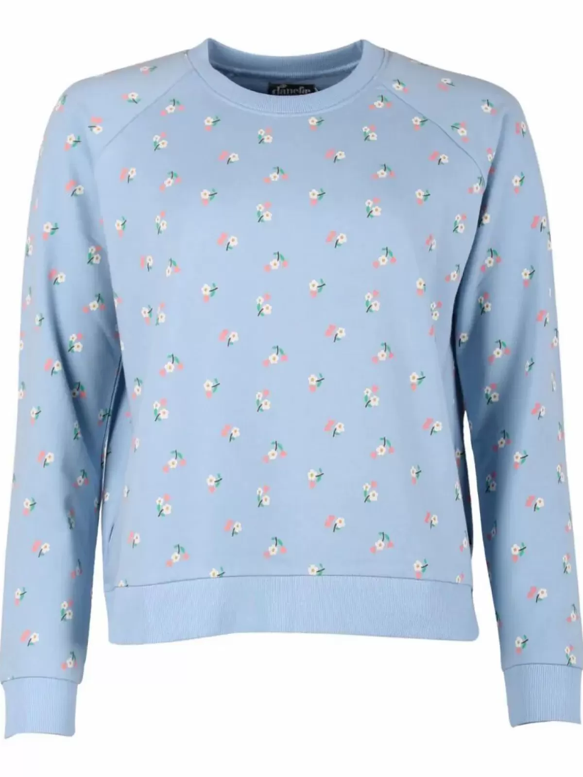 Danefæ Sweatshirts>Organic - Daneklausen Sweat Pastel Blue Mini Flower