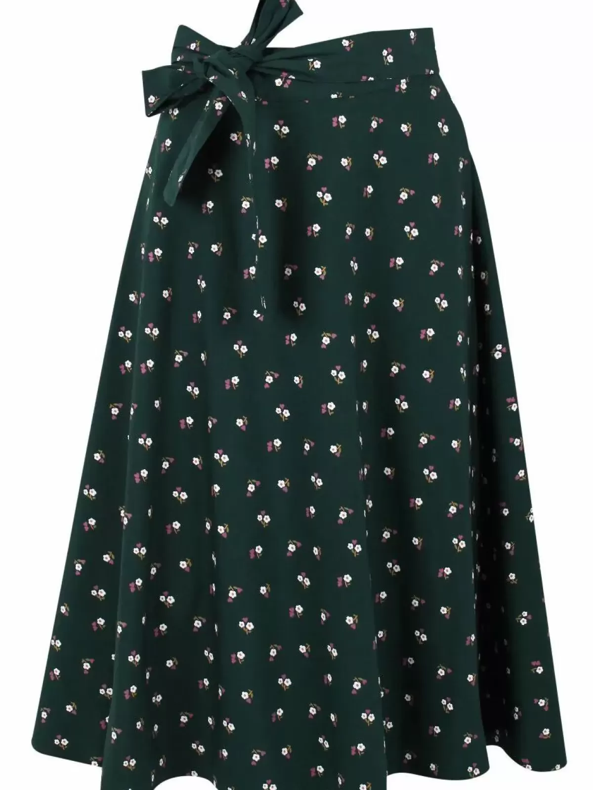 Danefæ Röcke>Organic - Danemikkelsen Skirt Black Green Miniflower