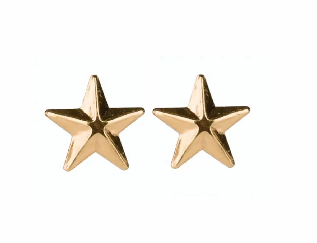 Danefæ Schmuck>Pico Cph Star Studs Guldbelagt