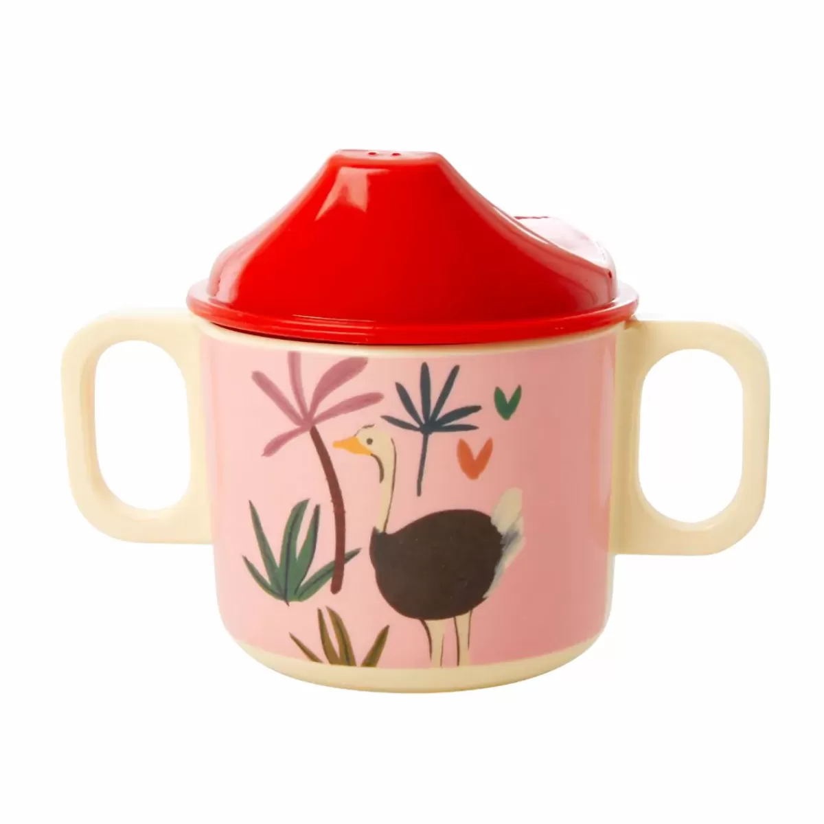 Shop Rice Melamine Baby Kop Pink Jungle Animals Baby Essenszeit