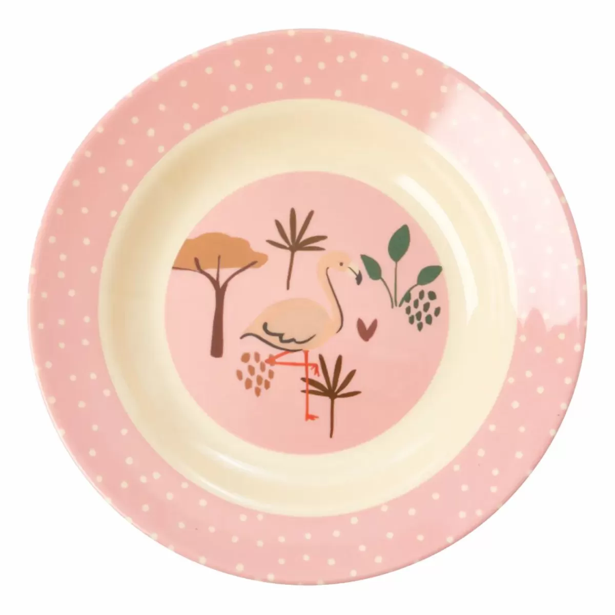 Best Rice Melamine Borneskal Pink Jungle Animals Baby Essenszeit