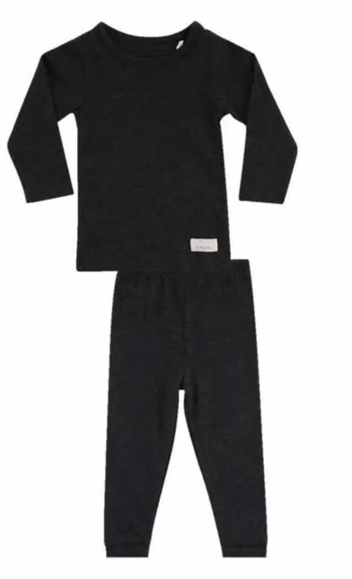 Shop Snork Ls Lounge Pyjamas Black Melange Unisex Baby Pyjamas