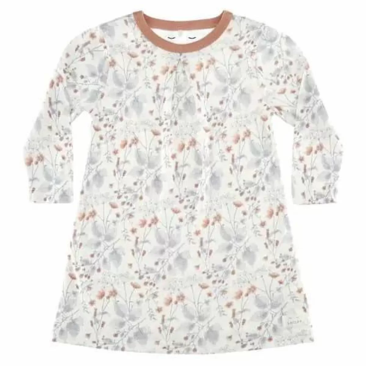 Outlet Snork Ls Nightdress White Flora Baby Pyjamas