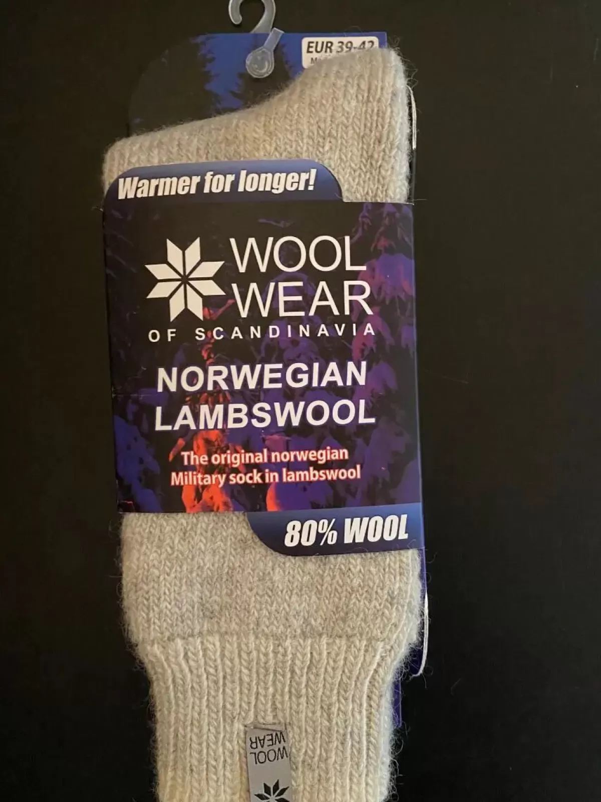 Danefæ Socken Und Strümpfe>Woolwear Ragsok Norsk Lammeuld Grey Nr.40