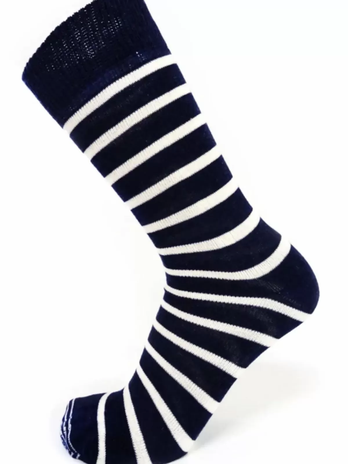 Danefæ Socken Und Strümpfe>Woolwear Uldsokker Dressed Navy/White Stripes Nr.26